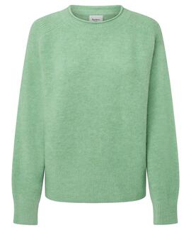 JERSEY DE PUNTO IRMA CREW NECK 615 LIGHT GREEN