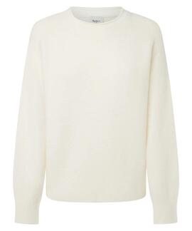 JERSEY DE PUNTO IRMA CREW NECK 808 MOUSSE WHITE