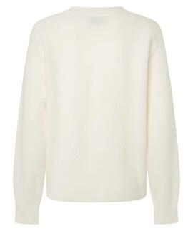 JERSEY DE PUNTO IRMA CREW NECK 808 MOUSSE WHITE