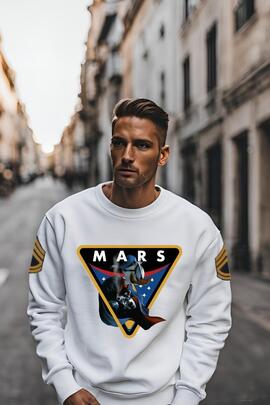 SUDADERA DE HOMBRE LA SAL MARS BLANCA