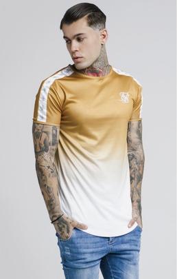 S/S TAPED FADE GYM TEE GOLD MUSTARD