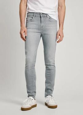 PANTALÓN VAQUERO SKINNY JEANS FINSBURY DENIM GRIS WISER WASH