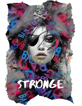 CAMISETA DE MUJER LASAL STRONGE NEGRA