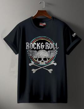 CAMISETA DE HOMBRE LASAL FLY ROCK NEGRA