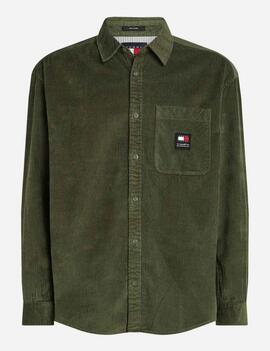 CAMISA DE PANA RELAXED FIT FATIGE GREEN