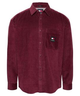 CAMISA DE PANA RELAXED FIT DEEP ROUGE