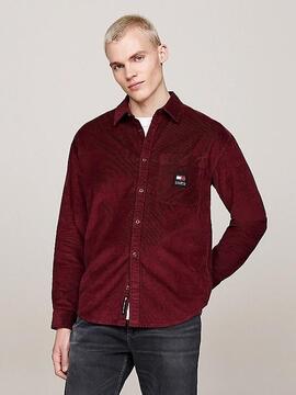 CAMISA DE PANA RELAXED FIT DEEP ROUGE