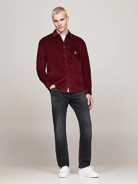 CAMISA DE PANA RELAXED FIT DEEP ROUGE