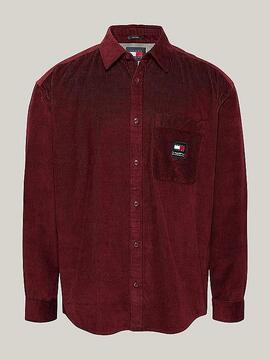 CAMISA DE PANA RELAXED FIT DEEP ROUGE