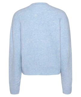 JERSEY DE LANA RELAXED FIT VESSEL BLUE MELANGE