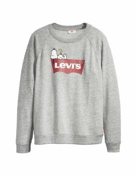 RELAXED GRAPHIC CREW PEANUTS HSMK T3 GREY
