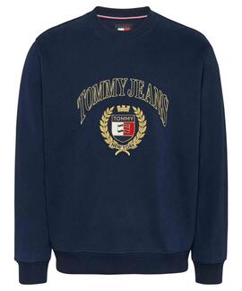 SUDADERA REGULAR FIT CON LOGO BORDADO DARK NIGHT NAVY