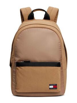 MOCHILA ACOLCHADA ESSENTIAL COLOR BLOCK CON LOGO BEIGE