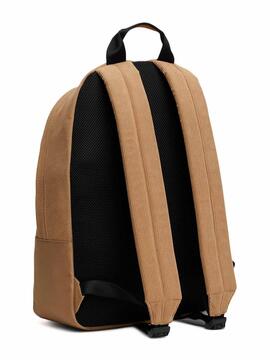 MOCHILA ACOLCHADA ESSENTIAL COLOR BLOCK CON LOGO BEIGE