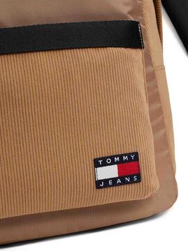 MOCHILA ACOLCHADA ESSENTIAL COLOR BLOCK CON LOGO BEIGE