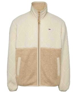 CHAQUETA POLAR RELAXED FIT TEDDY GENTLE GOLD