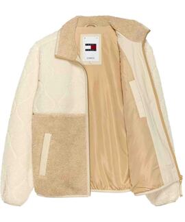 CHAQUETA POLAR RELAXED FIT TEDDY GENTLE GOLD