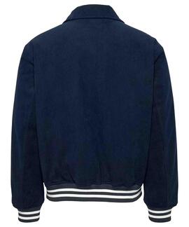 CHAQUETA DE PANA UNIVERSITARIA LETTERMAN RELAXED FIT NAVY