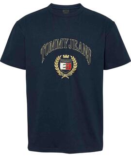 CAMISETA REGULAR FIT CON LOGO BORDADO DARK NIGHT NAVY