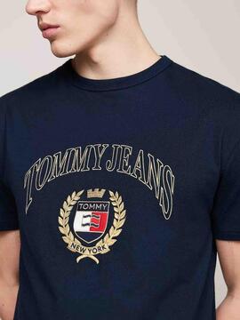 CAMISETA REGULAR FIT CON LOGO BORDADO DARK NIGHT NAVY