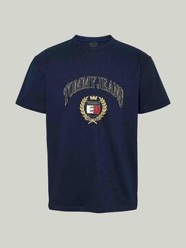 CAMISETA REGULAR FIT CON LOGO BORDADO DARK NIGHT NAVY