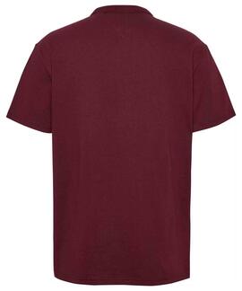 CAMISETA REGULAR FIT CON LOGO BORDADO DEEP ROUGE