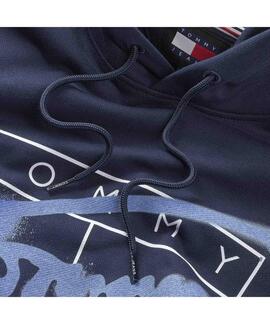 SUDADERA REGULAR FIT CON GRAFFITI DARK NIGHT NAVY