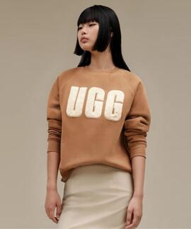 SUDADERA UGG MADELINE FUZZY LOGO CHESTNUT / PLASTE