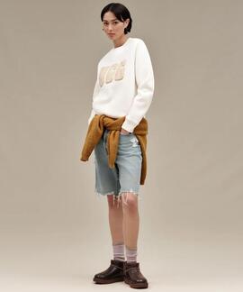 SUDADERA UGG MADELINE FUZZY LOGO NIMBUS / SAND