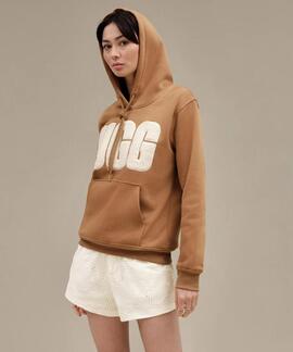 SUDADERA CON CAPUCHA REY UGGFLUFF LOGO CHESTNUT / PLASTE