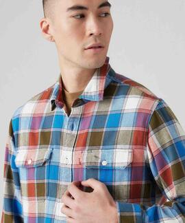 SOBRECAMISA JACKSON WORKER RELAXED FIT WALKER PLAID EGRET