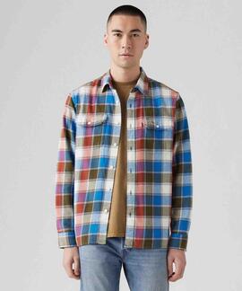 SOBRECAMISA JACKSON WORKER RELAXED FIT WALKER PLAID EGRET