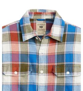 SOBRECAMISA JACKSON WORKER RELAXED FIT WALKER PLAID EGRET