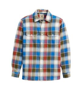 SOBRECAMISA JACKSON WORKER RELAXED FIT WALKER PLAID EGRET