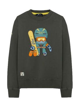 SUDADERA ESTAMPADO ELPULPO SNOWBOARD 908 CARBÓN