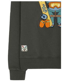 SUDADERA ESTAMPADO ELPULPO SNOWBOARD 908 CARBÓN