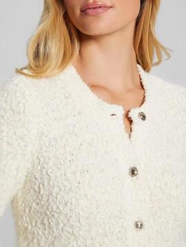 CHAQUETA DE PELO UME REGULAR FIT PEARL WHITE