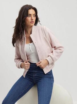 CHAQUETA GLORIA LOGO BOMBER REGULAR FIT PALE SAND MULTI