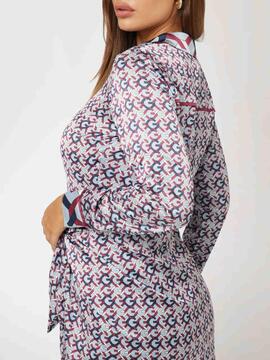 VESTIDO MINI ALYA CON ESTAMPADO INTEGRAL NEW G LOGO LIGHT-B