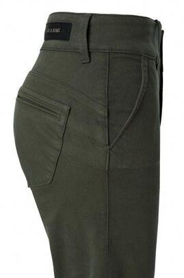 PANTALÓN SECRET CHINO PUSH IN CROPPED SLIM DARK GREEN