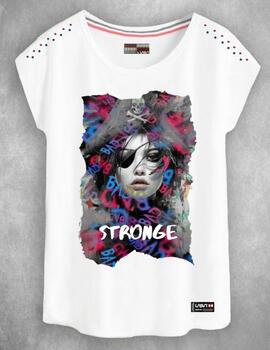 CAMISETA DE MUJER LASAL STRONGE BLANCA