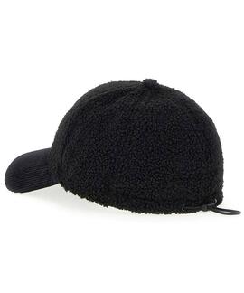 GORRA TEDDY CON VISERA DE PELO SINTÉTICO NEGRA