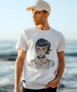 CAMISETA UNISEX AUDREY DIAMONDS COLORS BLANCA