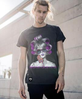 CAMISETA UNISEX SOPHIA CRAZY CURLS NEGRO DEGRADÉ