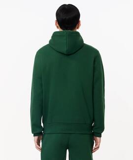 SUDADERA CON CAPUCHA DE FELPA VERDE