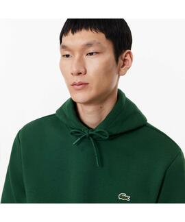 SUDADERA CON CAPUCHA DE FELPA VERDE