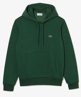 SUDADERA CON CAPUCHA DE FELPA VERDE