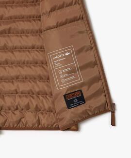 PLUMÍFERO ACOLCHADO IMPERMEABLE CON CAPUCHA CAMEL