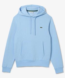 SUDADERA CON CAPUCHA DE FELPA CELESTE