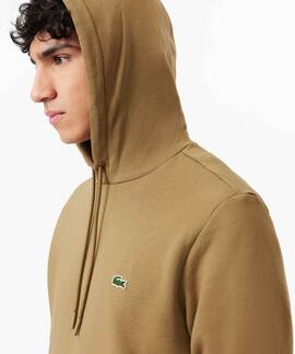 SUDADERA CON CAPUCHA DE FELPA CAMEL